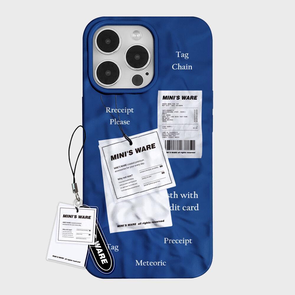 mini s ware PAPER MATT WAVE CASE_TAG BLUE