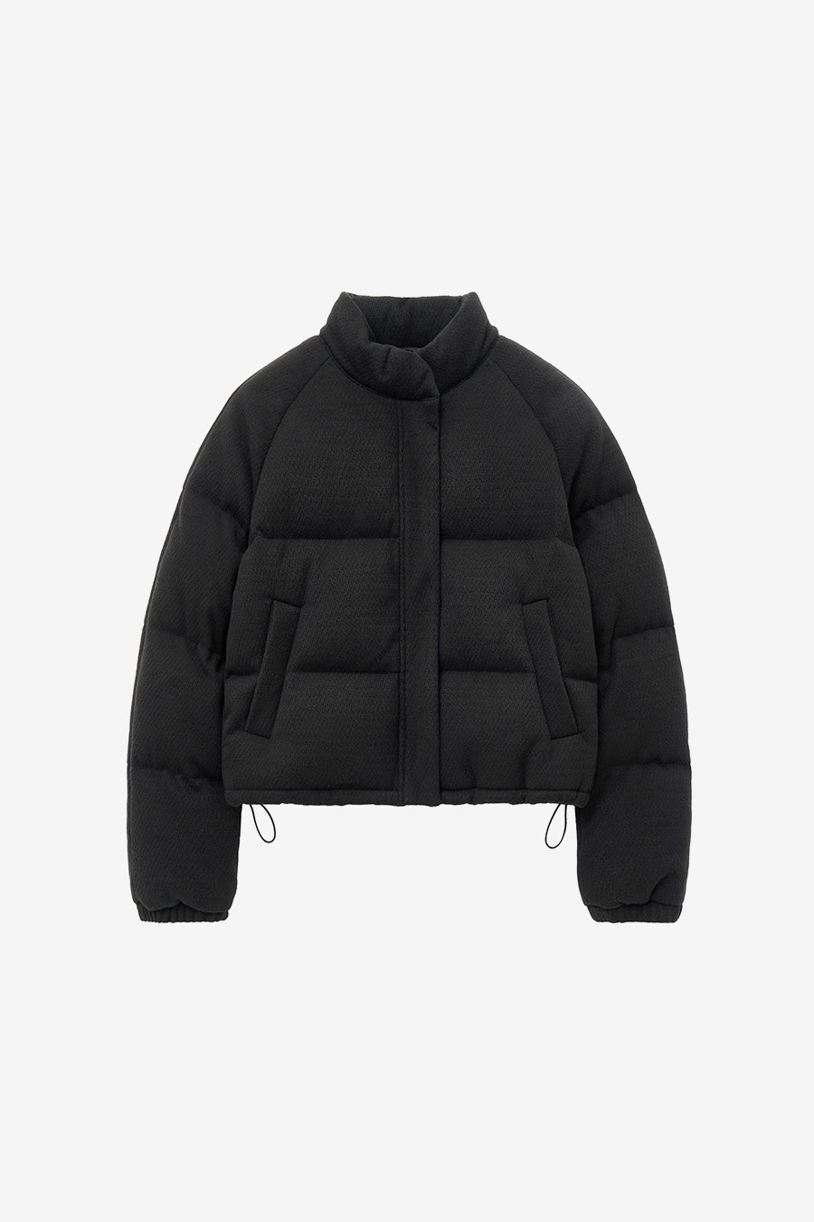 【INSILENCE】 TEXTURED FABRIC DOWN JACKET : BLACK 39,500円