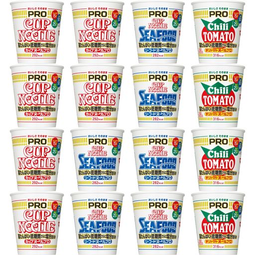 カップヌードルPRO 3種アソート(計16個) 高たんぱく & 低糖質 日清食品 カップ麺 詰め合わせ 箱買い