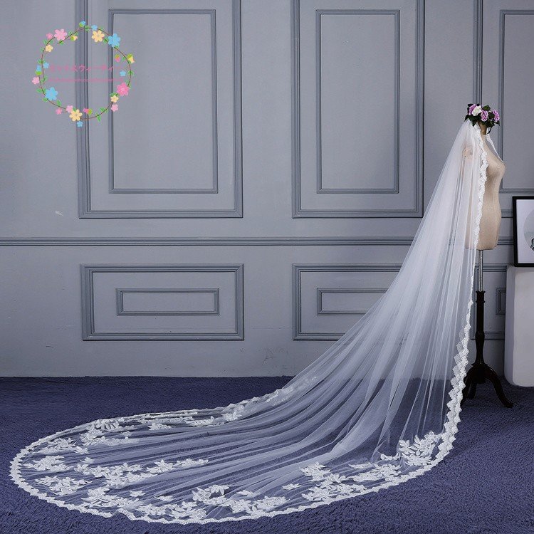 ウエディングベール 結婚式 ロングベール 二次会 フェイスアップベール 安い ベール コーム付き ブ