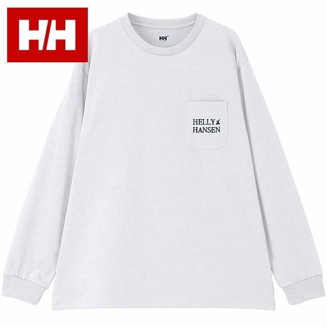 ロングスリーブHHロゴセイルティー [HH32466-CW] L/S HH Logo Sail Tee メンズ トップス 長袖Tシャツ 速乾 UVカット クリアホワイト