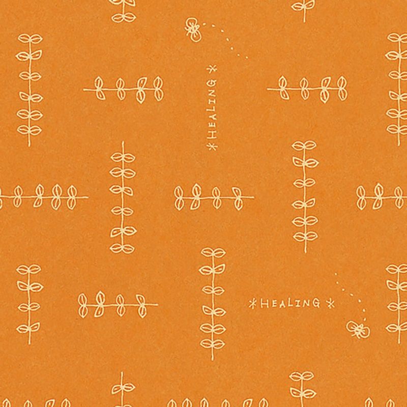 （まとめ買い）シモジマ HEIKO 包装紙 花柄 ハトロン判半才 ハーブリーフ OR 50枚 885x585mm ラッピング用品 002400520 [x3セット]