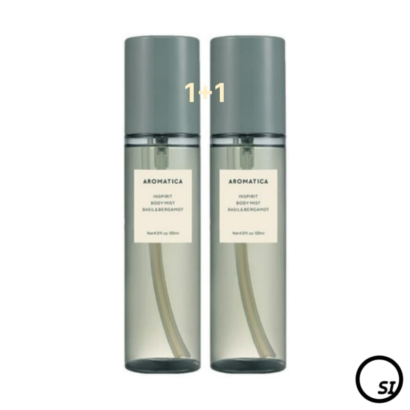 【1+1】INSPIRIT ボディミスト バジルアンドバーガモット 120ml x 2個 (20分急速鎮静)