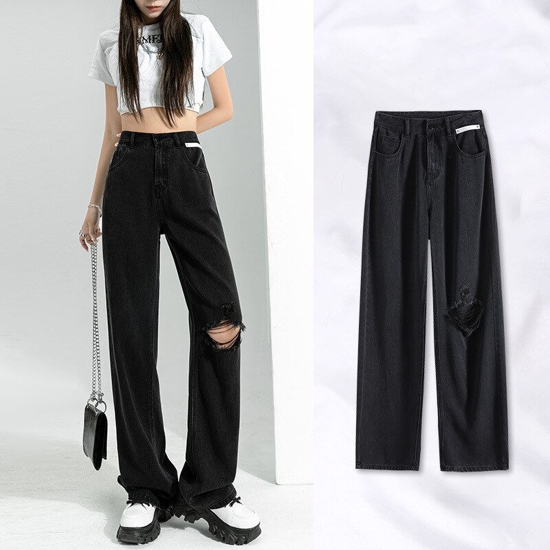 ロングパンツ ズボン 運動 パンツ ハイウエスト デニムパンツ ワイドパンツ ドレープ感 接触冷感ボトムス ワイドパンツ 流行り カジュアル 4,779円