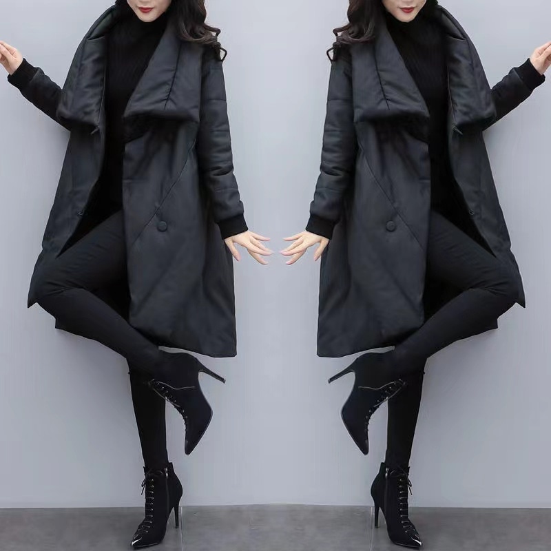 ロング中綿コート コート レディース 冬 アウター ロング丈 ロングジャケット 中綿コート 暖かい 体型カバー 大きいサイズ ロング丈 体型カバー 防寒 黒