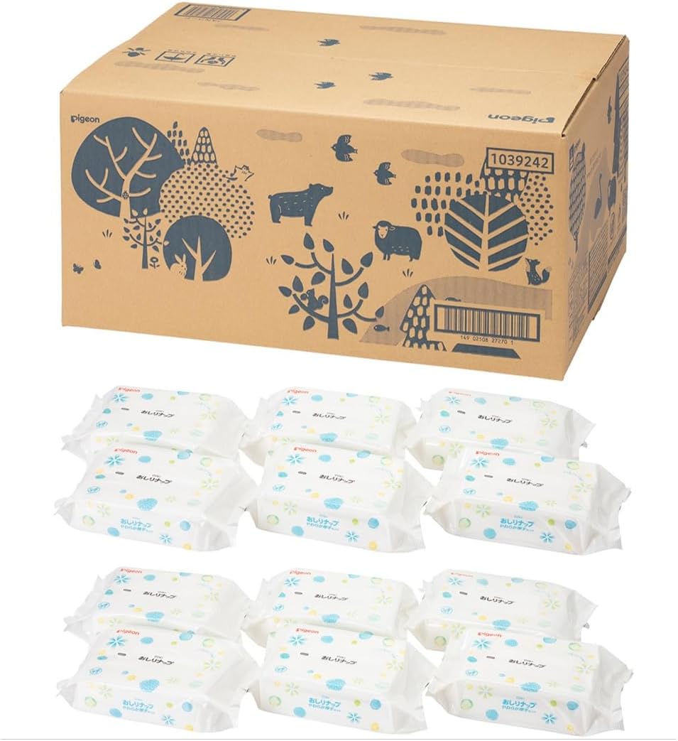 ピジョン Pigeon おしりナップ やわらか厚手仕上げ 2464枚（77枚×32パック）［ケース品］