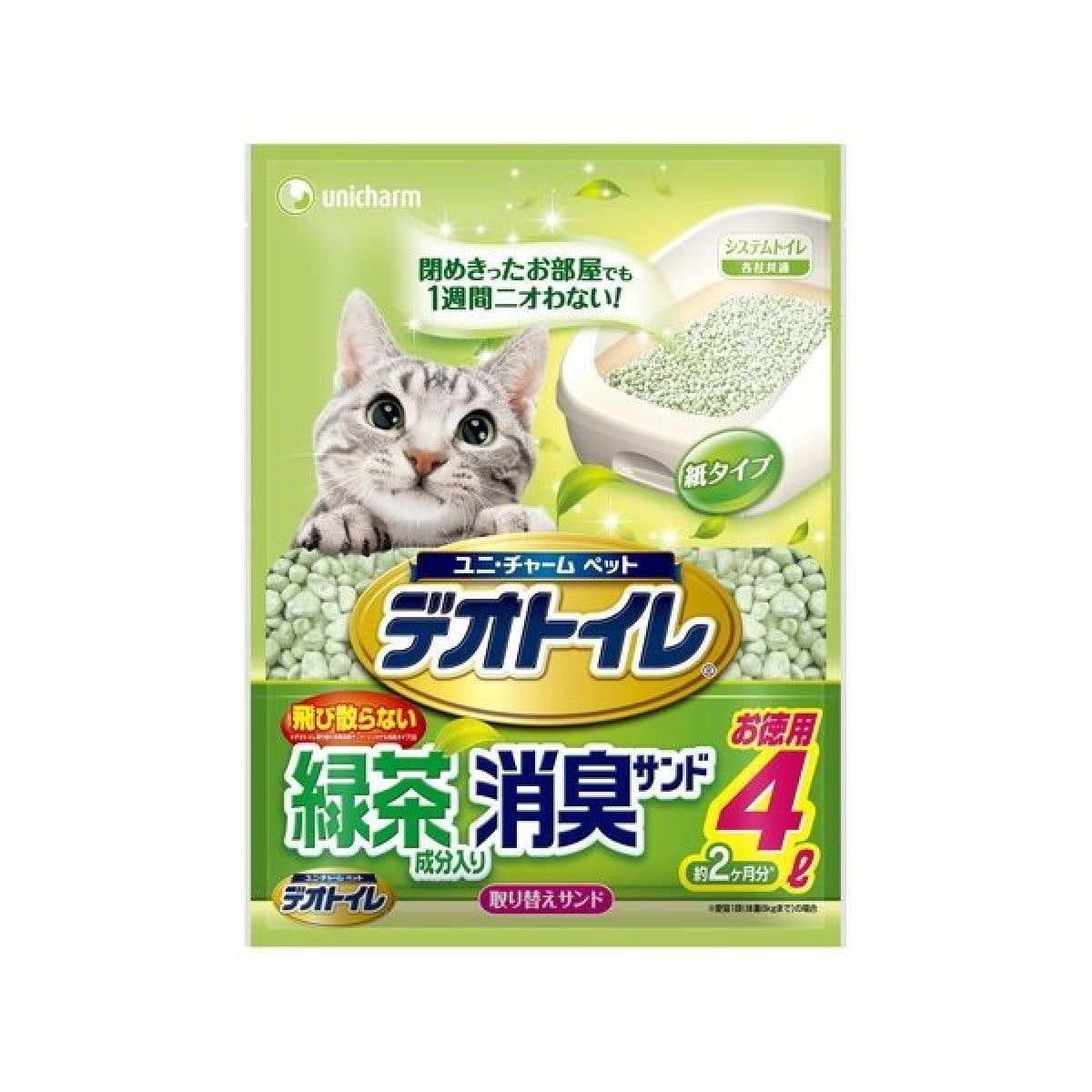 価格ドットコム ユニ チャーム ペット1週間消臭 抗菌デオトイレ飛散らない緑茶成分入り 消臭サンド4l