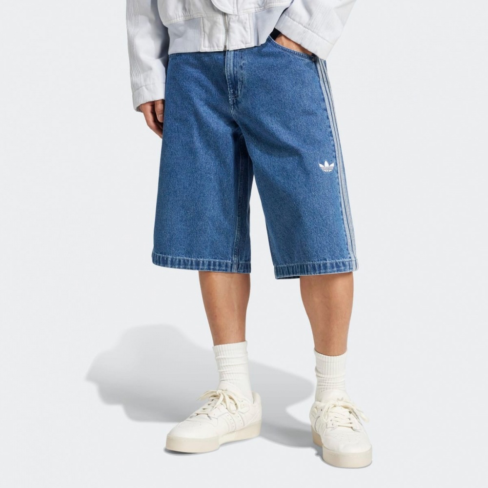 アディダス アディカラー デニム ファイヤーバード ショーツ JC6235-MEBLDE