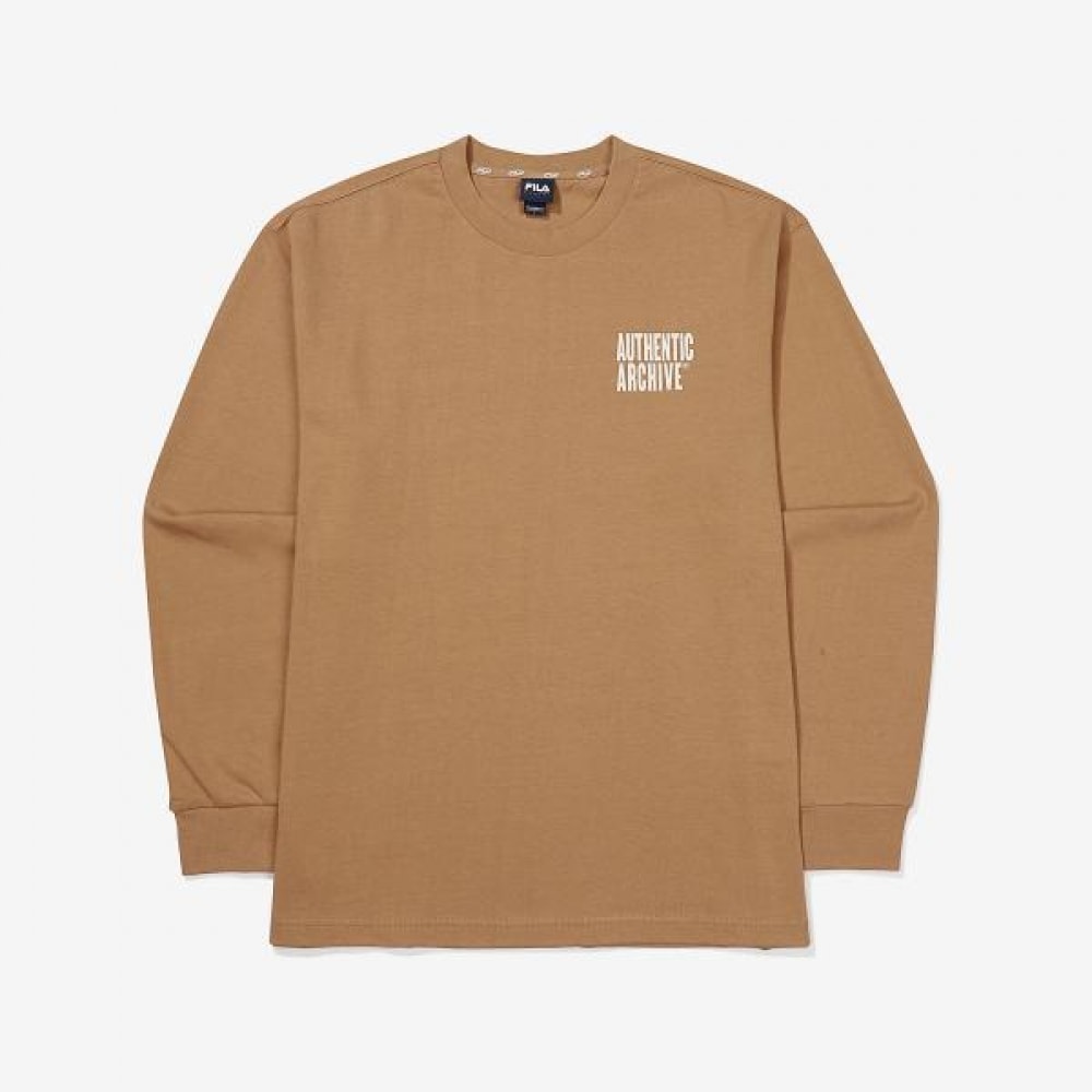 FILA ビッグロゴコットンラウンド長袖Tシャツ 7,490円