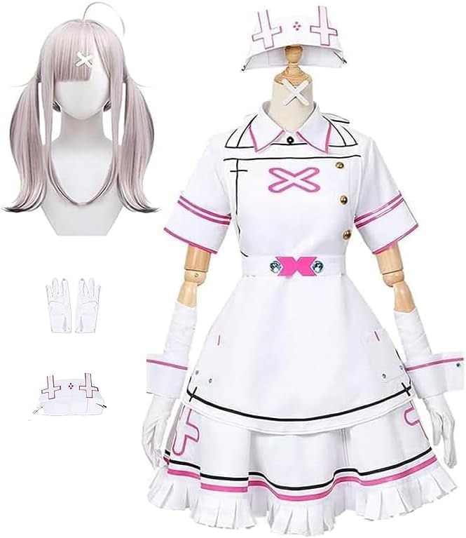 健屋花那 YouTuber バーチャル 洋服 新衣装 コスプレ 風 衣装 学園祭 文化祭 仮装セット 人気 コスチューム アニメ キャラクター ウィッグ付き