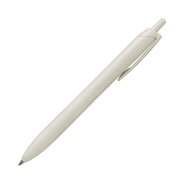 (まとめ) 三菱鉛筆油性ボールペン ジェットストリーム シングル (Lite touch ink搭載) 0.7mm 黒 (軸色:シェルホワイト)SXNLS07.1 1セット(10本) (..