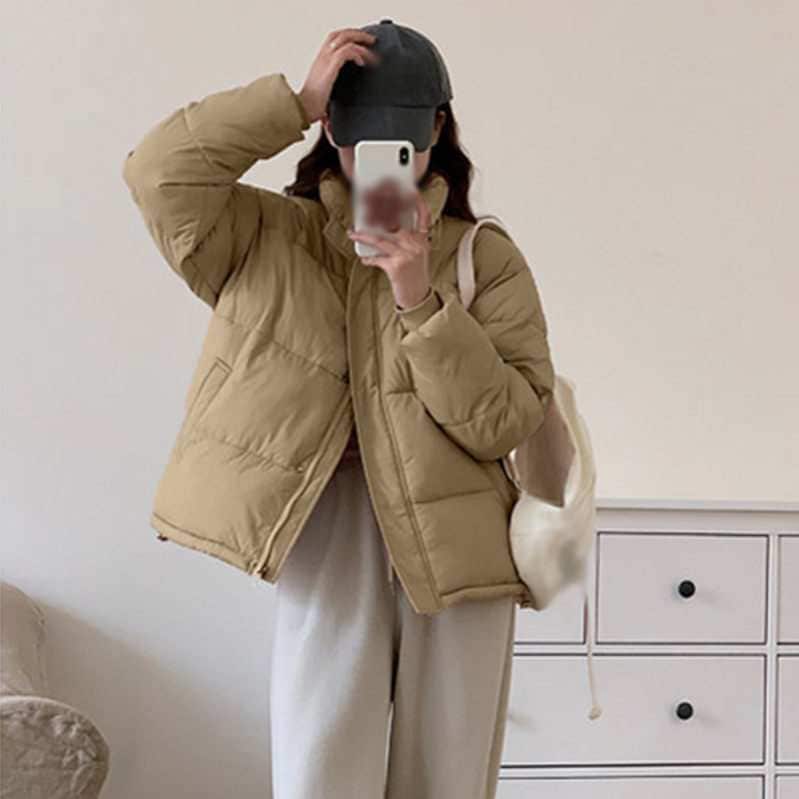 コート レディース 中綿コート 立て襟 冬用 ショートコート 綿入れジャケット 厚手 寒さ対策 ダウンジャケット 無地 シンプル アウター コート 防寒着 ファッション アウター 韓国風 防寒 軽量