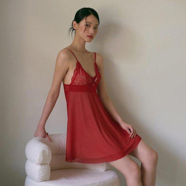 【正常】25AW クリスマス ザ グレイス イベント ワンピース インナー兼パジャマ フルスリップ_S SFSD557_S