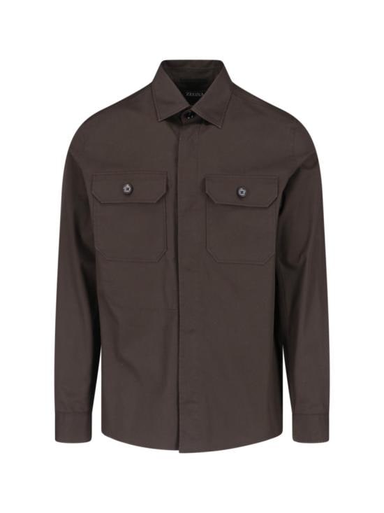 ERMENEGILDO ZEGNA Men Shirts RUHV16A3 SOT8BM09G Brown