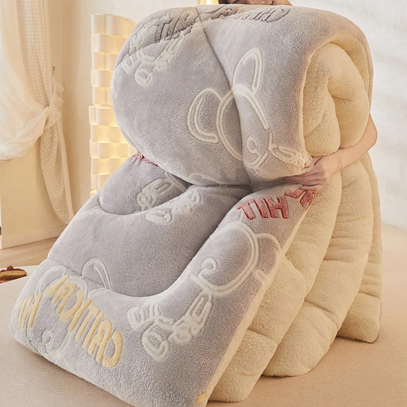 こたつ布団 長方形 クマ柄 フランネル 掛け布団 シングル ダブル 発熱毛布 裏起毛 マイクロファイバー ボア 増量タイプ ボリューム感がたっぷり あったか もふもふ 厚手 冬用 寝具 抗菌防臭30%