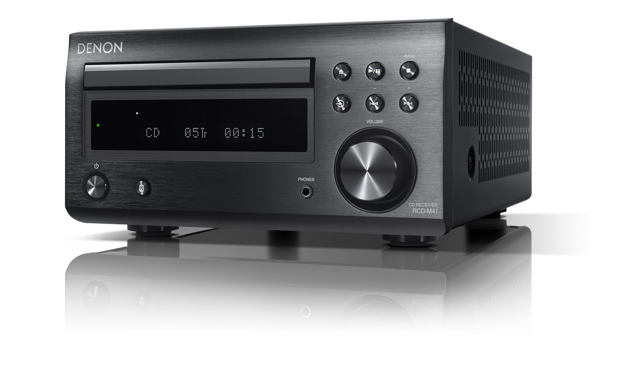 デノン Denon RCD-M41 ワイドFM AM/FMラジオチューナー ディスクリートアンプ搭載 Bluetooth対応 CDレシーバー ブラック RCD-M41K