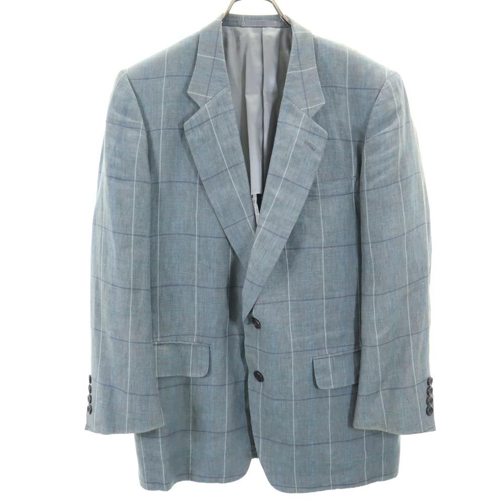 クリスチャンディオール 80s 90s オールド リネン100% テーラードジャケット 92-83-165 グレー系 Christian Dior メンズ
