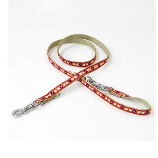 ペティオ アドメイト アーガイルリード S 小型犬用引き紐 レッド 1.2m (A57129)
