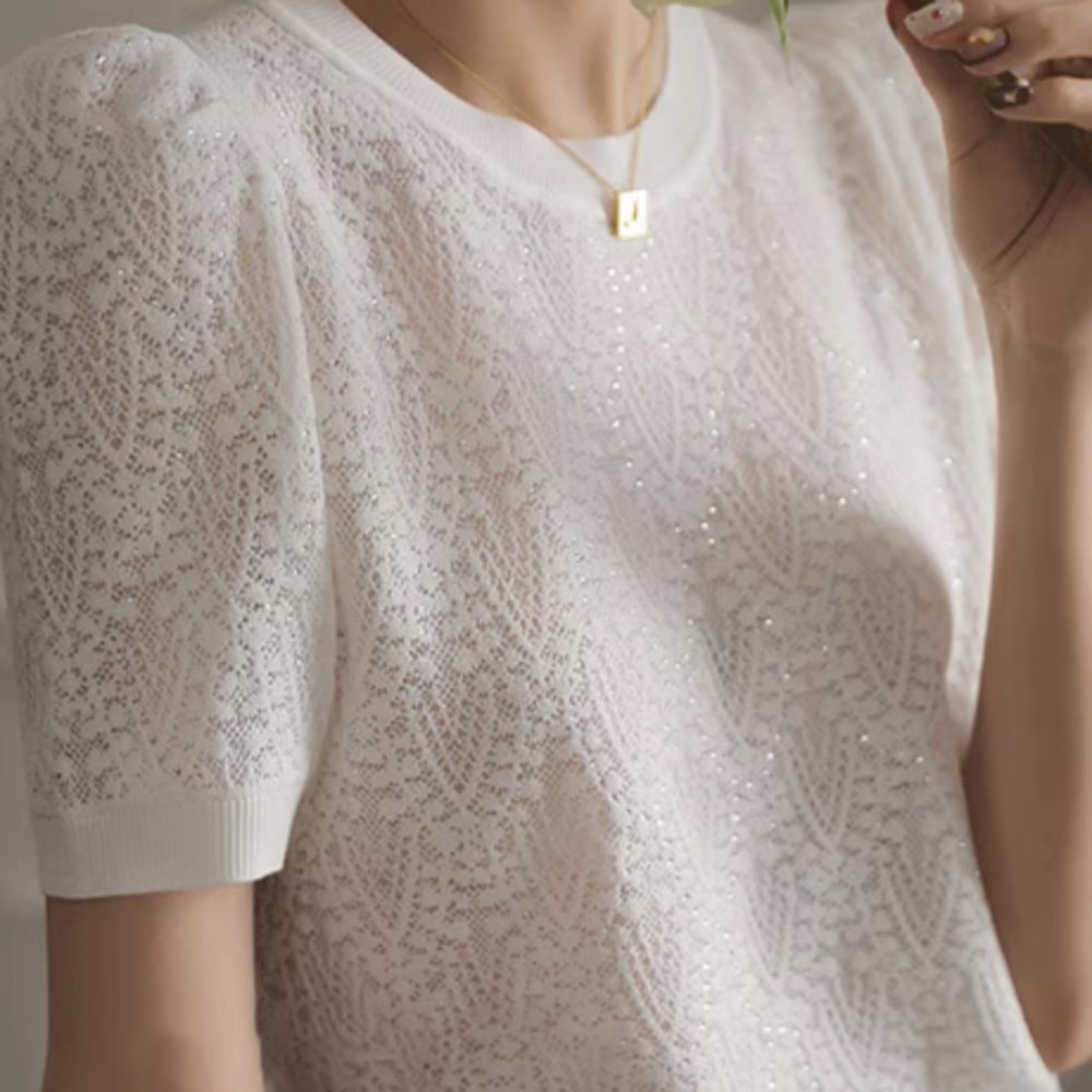 ブラウス 5分袖 レースシャツ 春 夏 秋 冬 通勤 透け感 セクシー おしゃれ 着回し 重ね着 レディース かわいい 大人可愛い きれいめ シンプル カジュアル 上品 おしゃれ かっこいい こなれ感