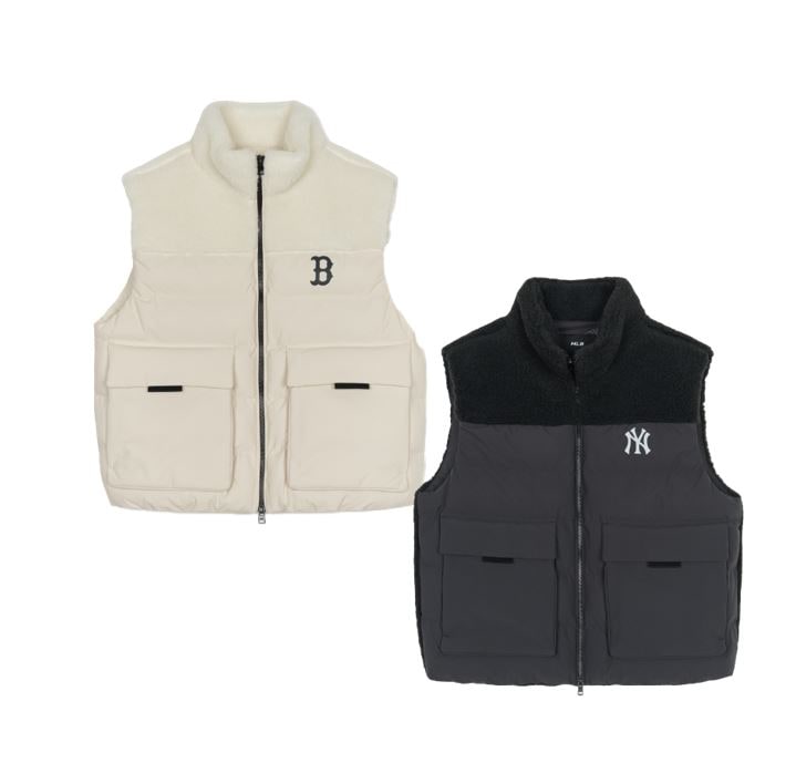Woven Mixed Fleece Vest