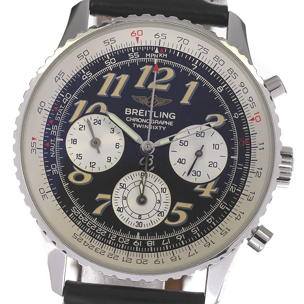 ブライトリング BREITLING A39022 ナビタイマー ツインシックスティ クロノグラフ 自動巻き メンズ _801063【中古】
