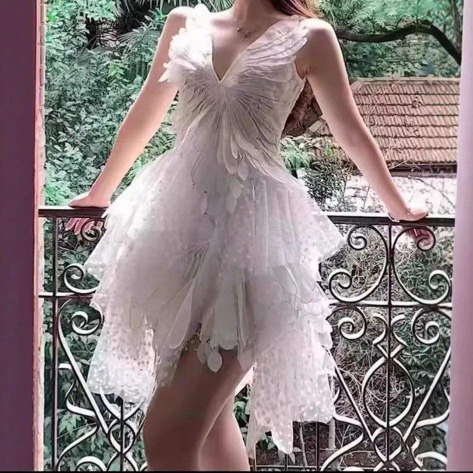 2025 新作 ワンピース 夏 半袖 長袖ワンピース ロングワンピース ロング シフォンワンピ ベアワンピ レースワンピ ドレス パーティードレスフランスのニッチライトラグジュアリーソーシャ