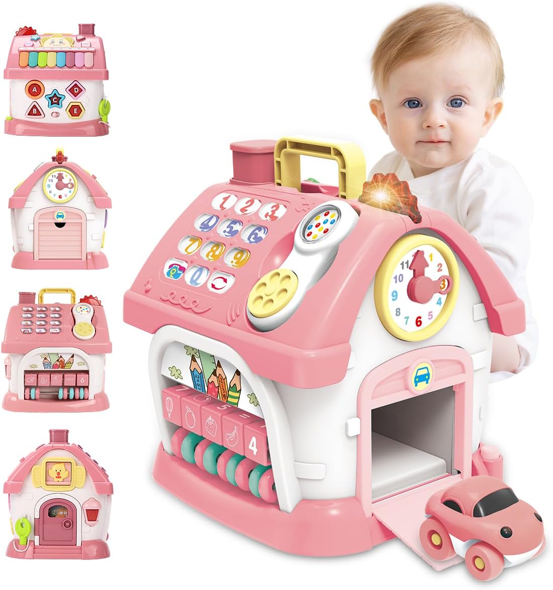 多機能 赤ちゃん おもちゃ モンテッソーリ 知育玩具/指先遊び/発育 音と光 0歳 1歳 2歳 3歳 赤ちゃん向けおもちゃ 車玩具 ピアノ クリスマス ギフト 幼稚園 教具 子供おも