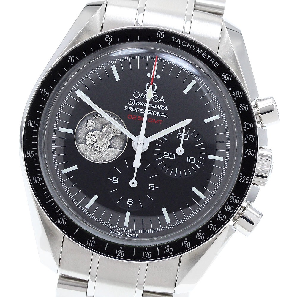 オメガ OMEGA 311.30.42.30.01.002 スピードマスター プロフェッショナル アポロ11号 月面着陸40周年 手巻き メンズ 美品 _902690【中古】