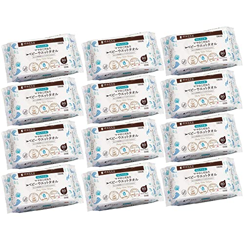 ママのこだわりベビーウエットタオル 80枚入12個セット
