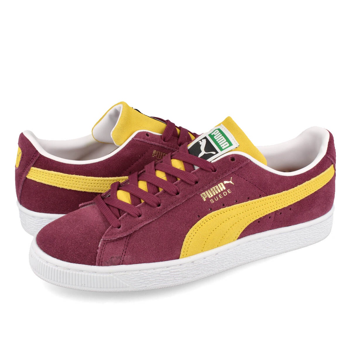 PUMA SUEDE CLASSIC XXI GRAPE WINE-DANDELION/WHITE