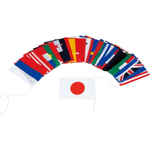 学校体育器具 テトロン万国旗30S 連結済 マルチカラー B2501 10,012円
