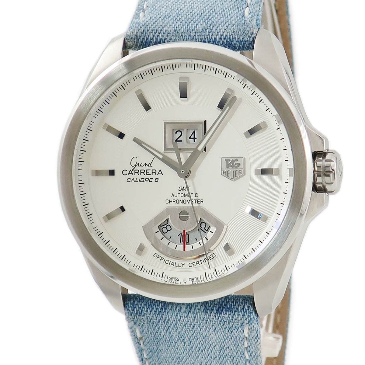 グランドカレラ GMT キャリバー8 WAV5112.FC6225 自動巻き メンズ シルバー 2タイムゾーン 3年保証