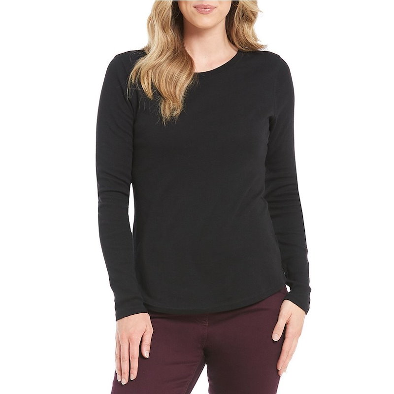 ウエストバウンド レディース トップス ブラウス・シャツ【Westbound Petites Rib Crew Top】Black ウエストバウンド レディース トップス ブラウス・シャツ【Westbound Petites Rib Crew Top】Black