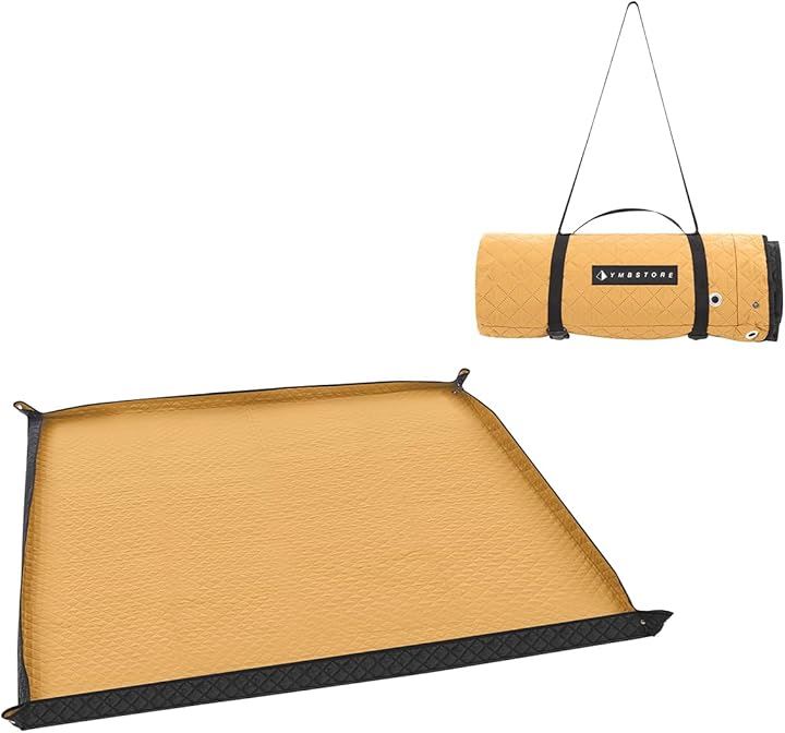 レジャーシート アウトドア 厚手 大きい フチ自立 防水 大判 クッション コンパクト 軽量( コヨーテ, 特大)