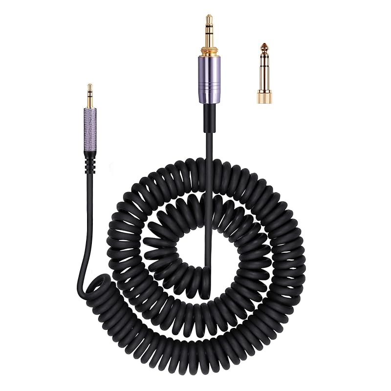 weishan コイル状オーディオケーブル Bose QC45(QuietComfort 45) / QC35 / QC25 / NC700ヘッドフォン用 2.5mmから3.5mm(1/8インチ) 延