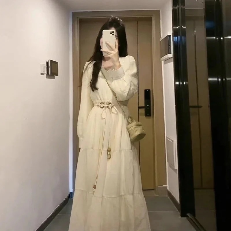 2025/新作/小柄/フレンチ/ドレス/レディース/春夏/プレミアム/コート/インナー/ロングスカート