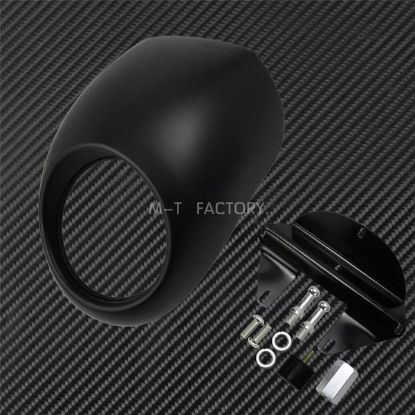ハーレースポーツスターdyna fx/xl 883 1200 48用absプラスチックモーターサイクルヘッドライトマスク ヘッドライトフェアリング フ