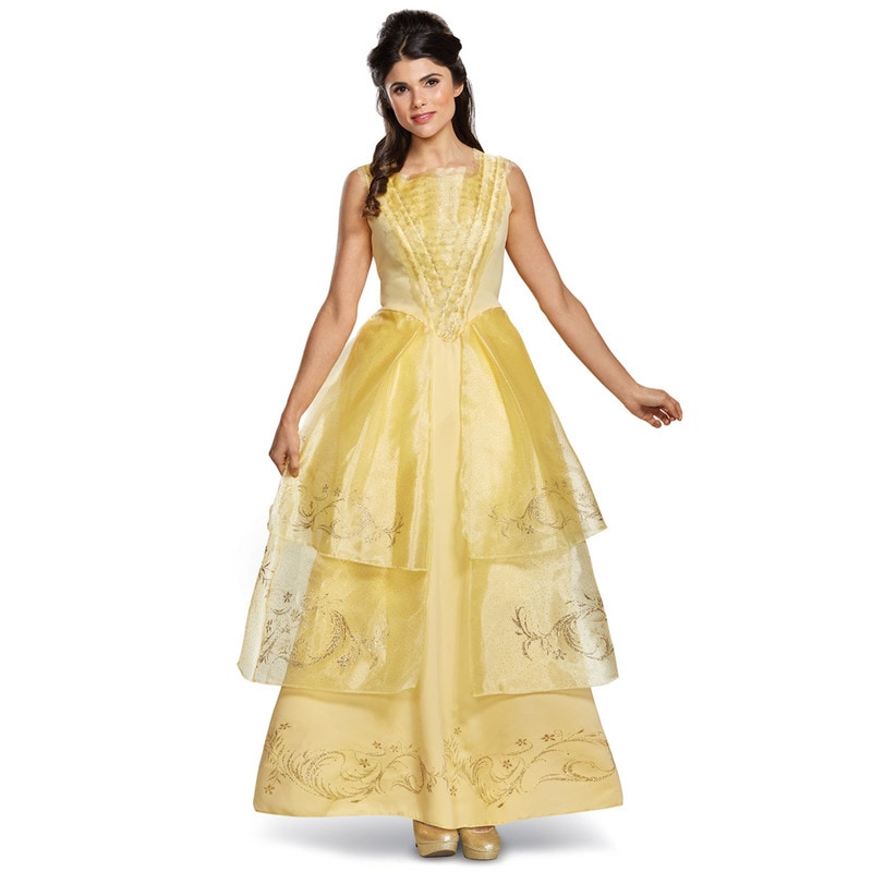 コスプレ 仮装 ベル 舞踏会ドレス デラックス 女性用 L 【 コスプレ 衣装 ハロウィン 仮装 コスチューム プリンセス ドレス 美女と野獣 グッズ 余興 童話 レディース パーティーグッズ 大人用
