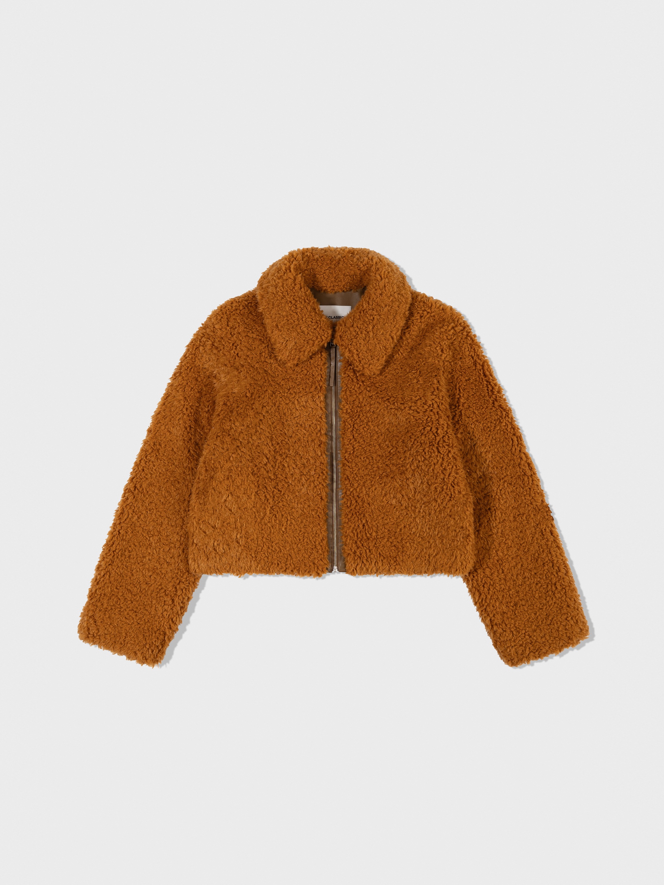 【LOW CLASSIC】 FLUFFY FUR JACKET : COGNAC