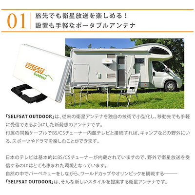 フラット型ポータブルBS・110°CSアンテナセットSELFSAT...のサムネイル