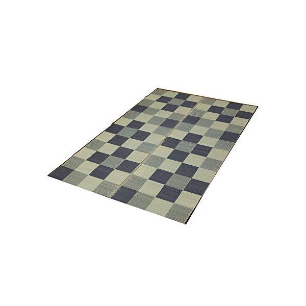 1050970133904 純国産 い草ラグカーペット 「ブロック2」 約191×250cm グレー メーカー直送