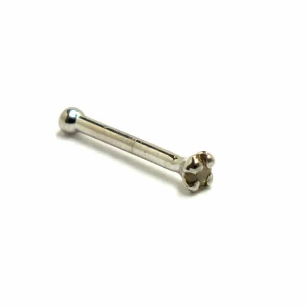 イエローダイヤモンド0.015ctプラチナ950ノーズスタッド 鼻ピアス ノーズピアス 本物 20G