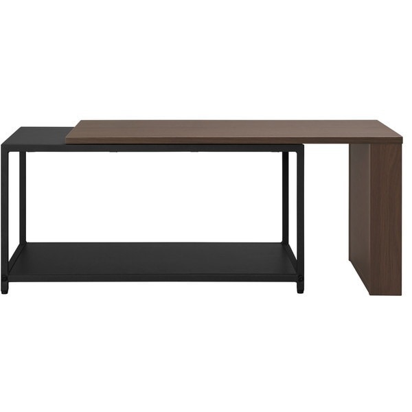 SCT-795ウォールナット/ブラック [伸縮センターテーブル] メーカー直送