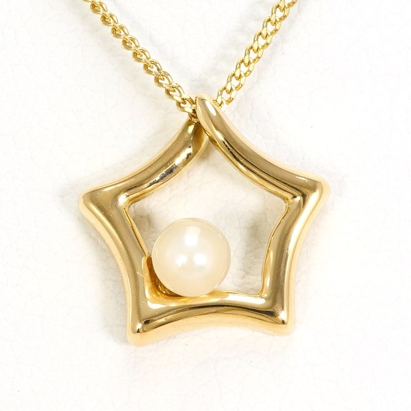 K18 18金 YG ネックレス パール(真珠) 中古