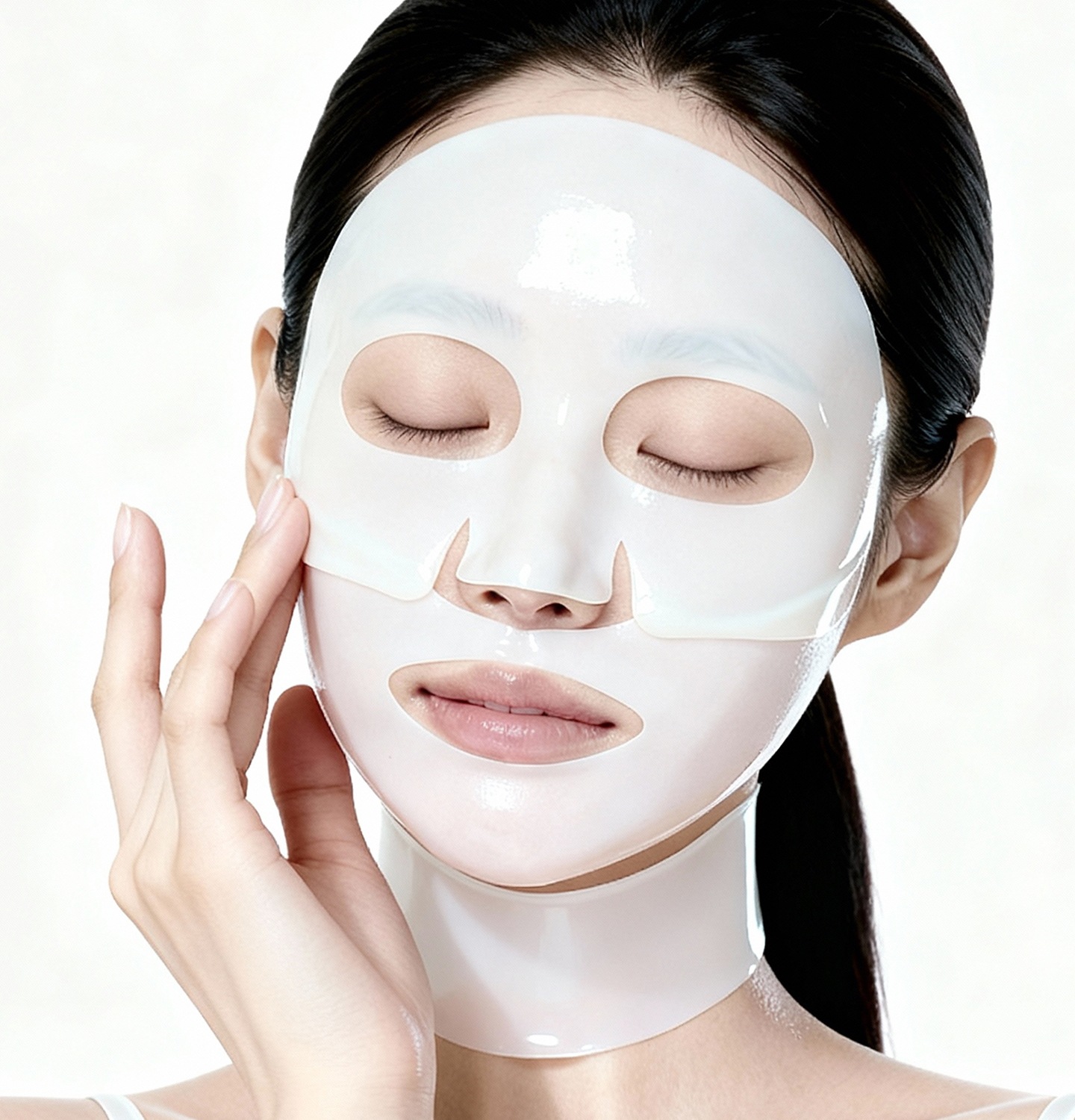 (公式) ニブリブ コラーゲン マイコ ハイドロゲル フェイシャル＆ネック マスク 1SET(5枚)顔・首用