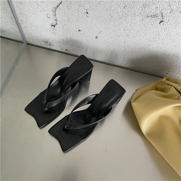 【幸運】[最終SALE!!]ﾚﾋﾞｭｰ満点 早い者勝ちc サンダルとスリッパ 新スタイル 婦人靴 トング ピンヒール サンダル 太いヒール スクエアトゥ