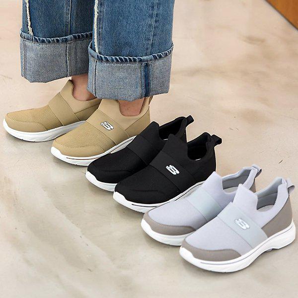 シューズ メッシュ コンビ 女性 レディース スリッポン スニーカー 運動靴 4cm sjly 992_P390063657 4,330円