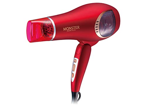 コイズミ(Koizumi) ヘアドライヤー モンスター 大風量 速乾 マイナスイオン レッド KHD-W740/R