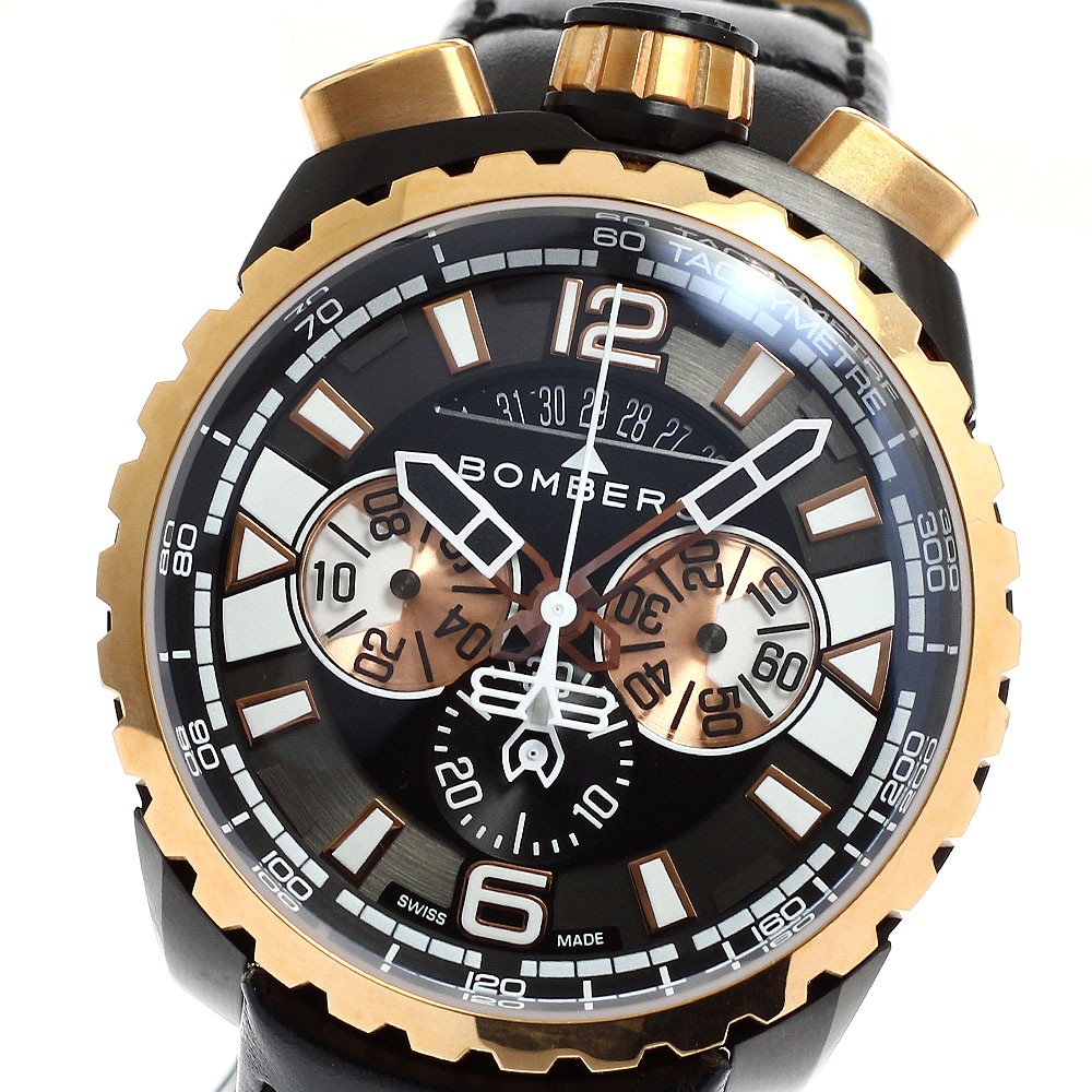 ボンバーグ BOMBERG BS45CHPPKBA.050-1.3 BOLT-68 クロノグラフ デイト クォーツ メンズ 未使用品 箱・保証書付き_881545【中古】