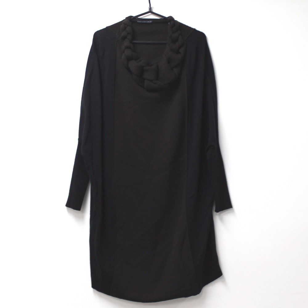 デボラシニバルディ ワンピース ニット ドルマンスリーブ ブラック